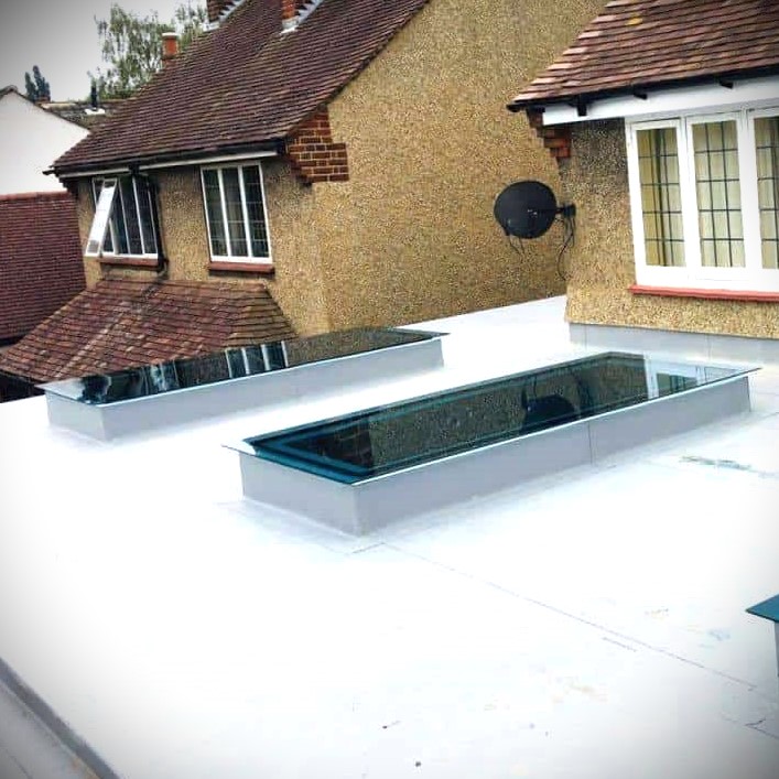 Flat roof skylight installation by Colourglass Glazing on the Wirral