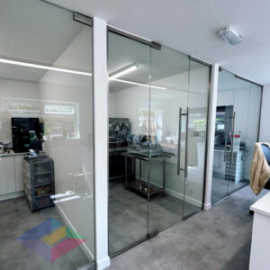 frameleess glass doors wirral